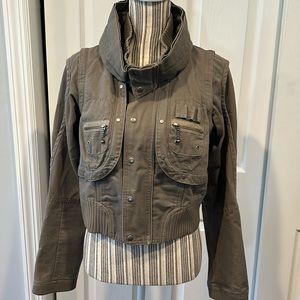 Super cool convertible utility style Jean bomber